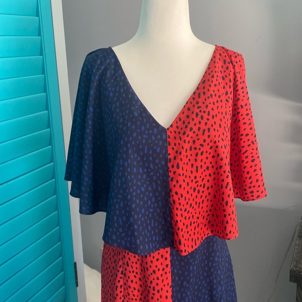 Derek Lam Collective Size 40 (IT) US Size 4 Bicolored Handkerchief Dress - Picture 3 of 5